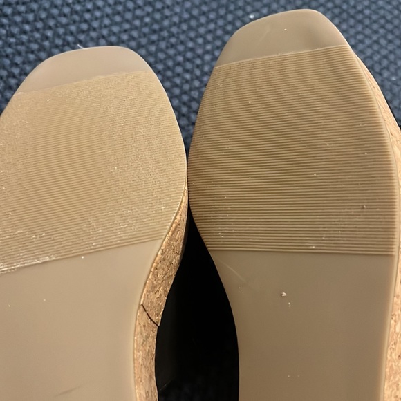 JustFab black platform sandals size 9 boho spring Sumer wedges high casual - Picture 8 of 9